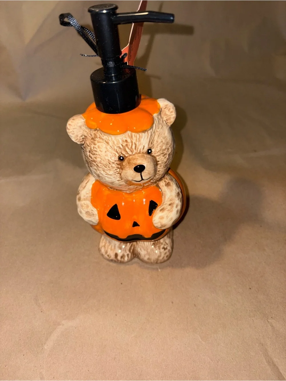 Teddy Bear Pumpkin Soap Dispenser